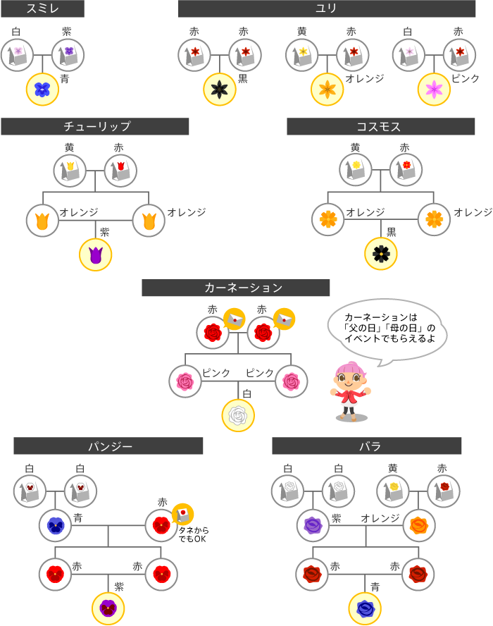 珍しい色の花を咲かせる方法 裏技 攻略情報 攻略 裏技なら とび森 Com とびだせどうぶつの森 Com